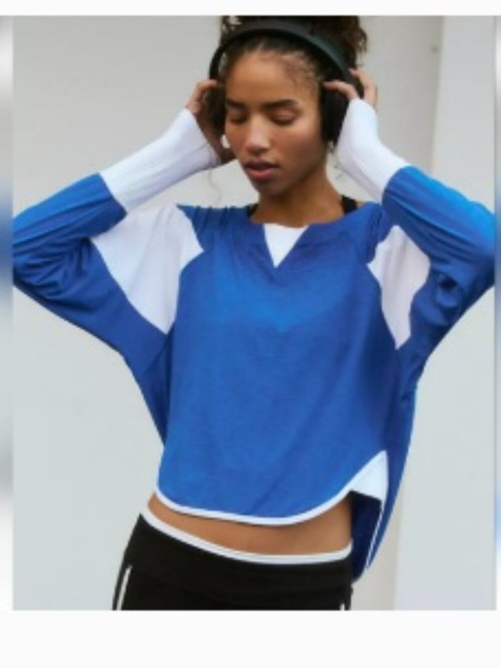 FP Movement By Free People Spotlight Long Sleeve Layer, Athlete Blue Combo | S